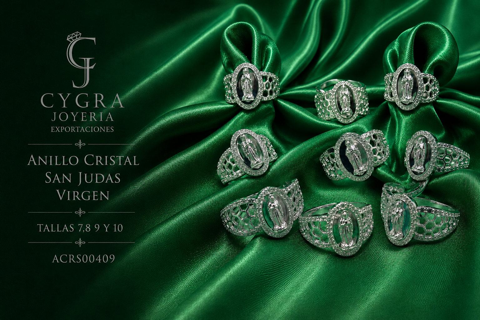 Anillo Cristal San Judas Virgen